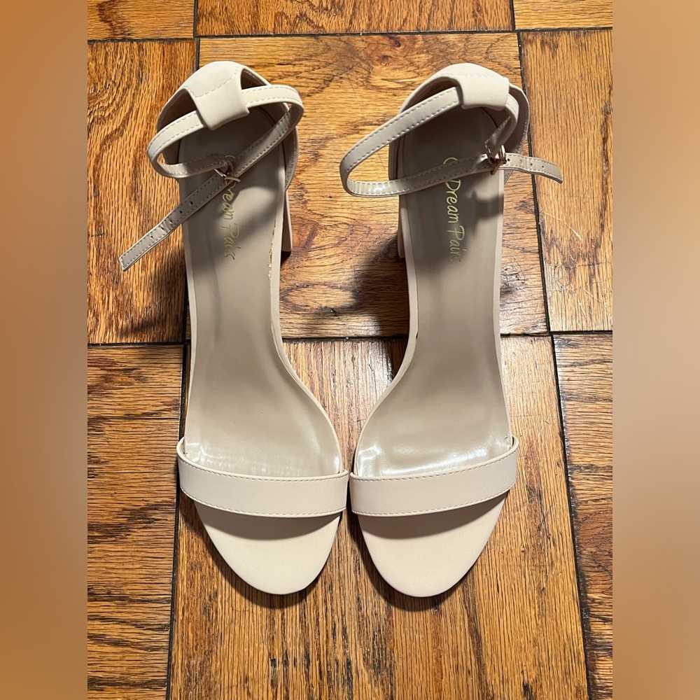 DREAM PAIRS Women's Hi-Chunk High Heel Pump Sandals